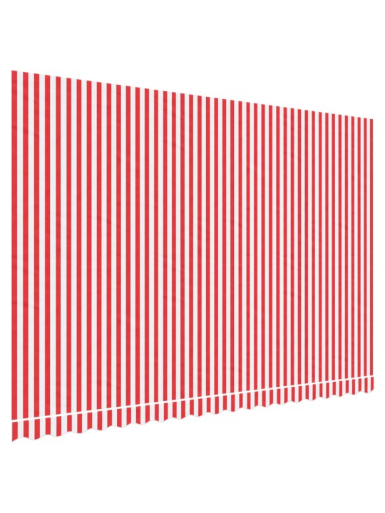 Náhradní plachta na markýzu červené a bílé pruhy 4,5 x 3 m