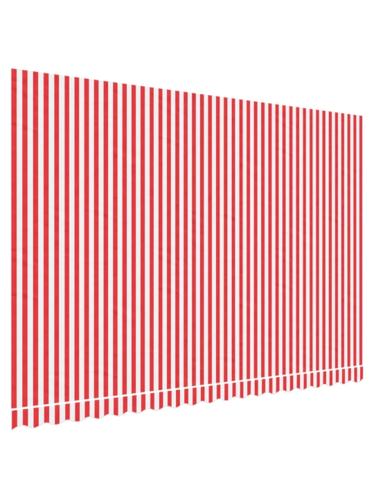 Náhradní plachta na markýzu červené a bílé pruhy 4,5 x 3 m