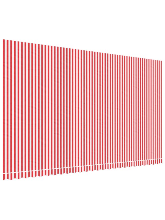 Náhradní plachta na markýzu červené a bílé pruhy 6 x 3,5 m