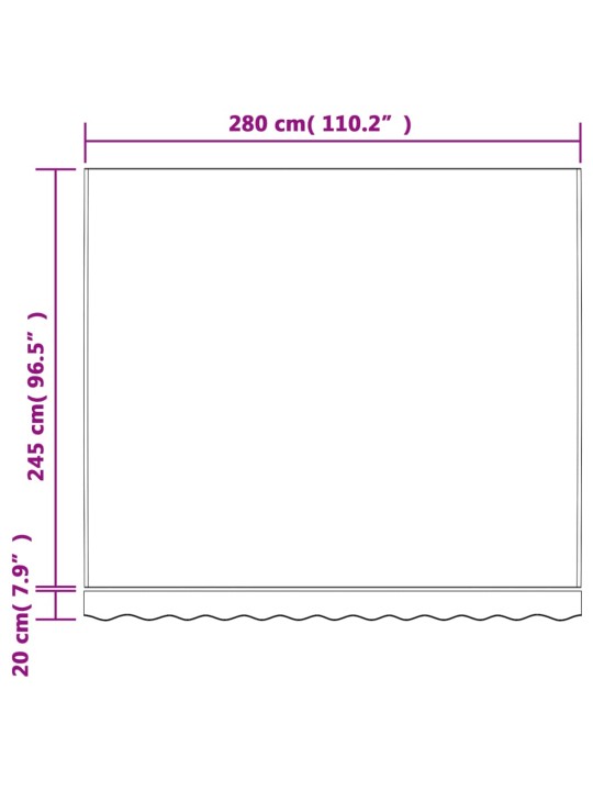 Náhradní plachta na markýzu vícebarevné pruhy 3 x 2,5 m