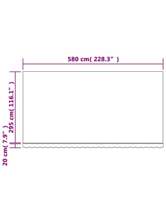 Náhradní plachta na markýzu vícebarevné pruhy 6 x 3 m