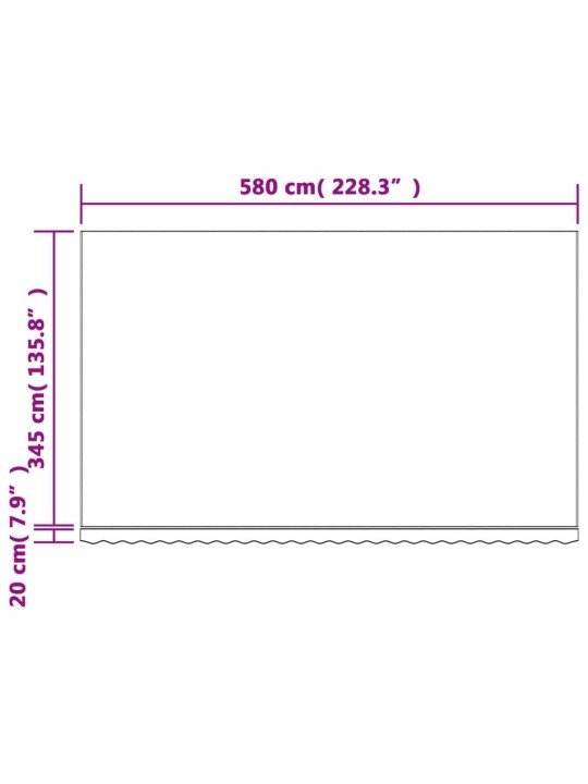 Náhradní plachta na markýzu vícebarevné pruhy 6 x 3,5 m