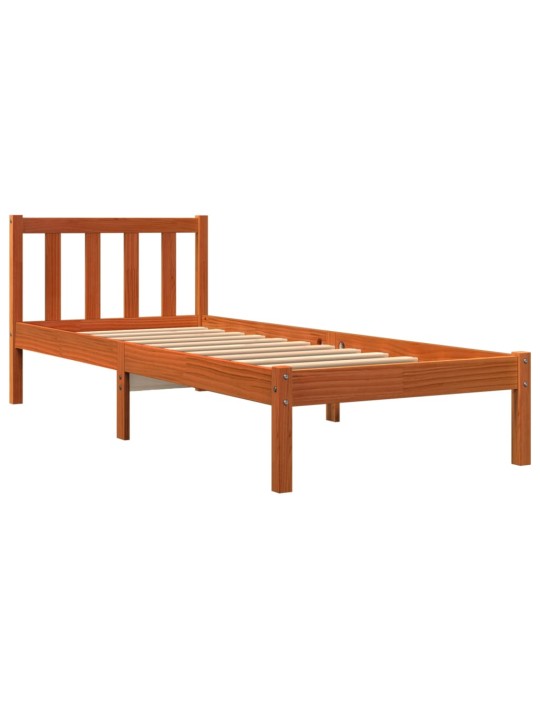 Postel bez matrace voskově hnědá 75 x 190 cm masivní borovice