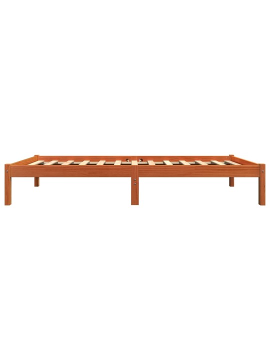 Postel bez matrace voskově hnědá 75 x 190 cm masivní borovice