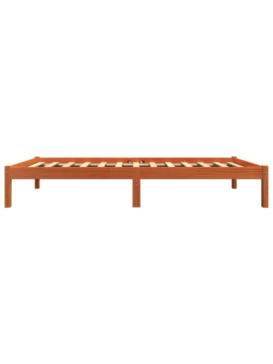Postel bez matrace voskově hnědá 90 x 200 cm masivní borovice