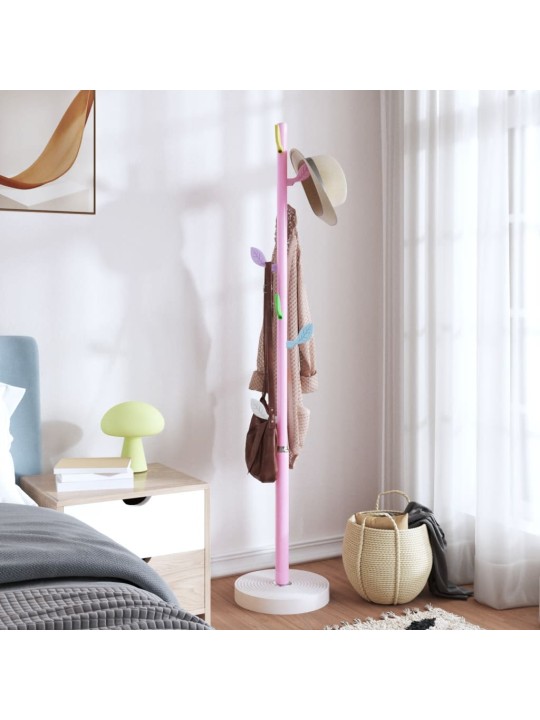 Stojan na kabáty růžový 172 cm práškově lakované železo