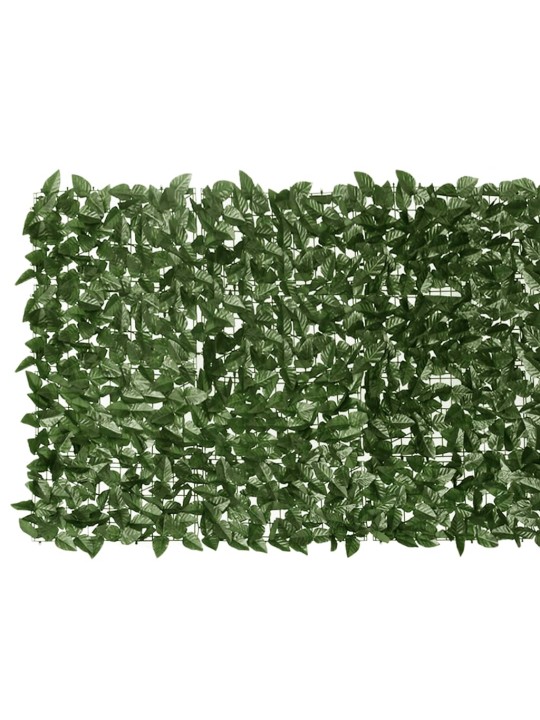 Balkonová zástěna s tmavě zelenými listy 200 x 100 cm