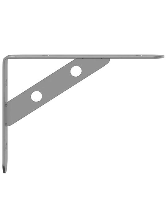 Policové držáky 4 ks 15 x 2,5 x 11,5 cm stříbrné nerezová ocel