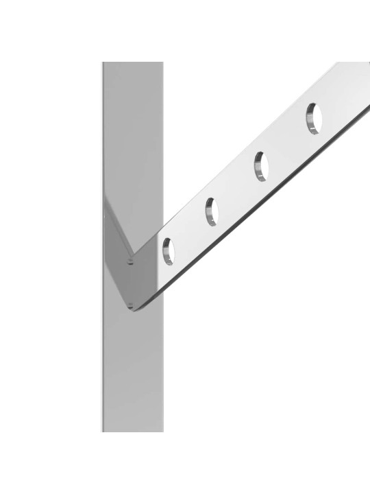 Policové držáky 4 ks 23,5x2,5x15,5 cm stříbrné nerezová ocel