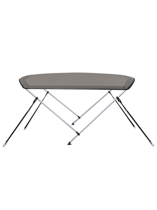 Bimini stříška se 2 oblouky šedá 150x120x110 cm