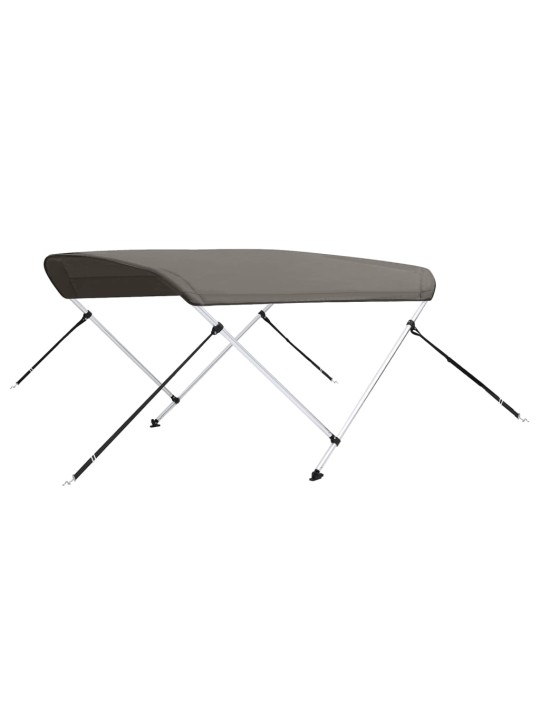 Bimini stříška se 2 oblouky šedá 150x120x110 cm