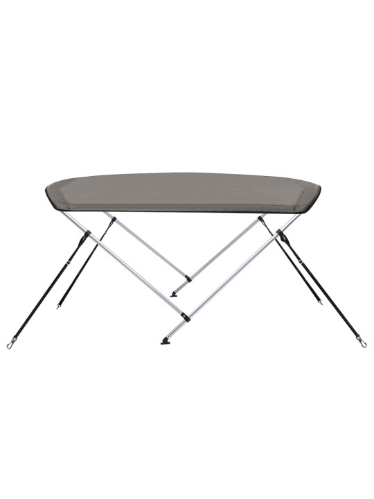 Bimini stříška se 2 oblouky šedá 180x130x110 cm