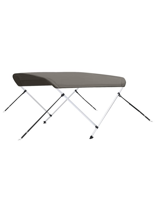 Bimini stříška se 2 oblouky šedá 180x130x110 cm