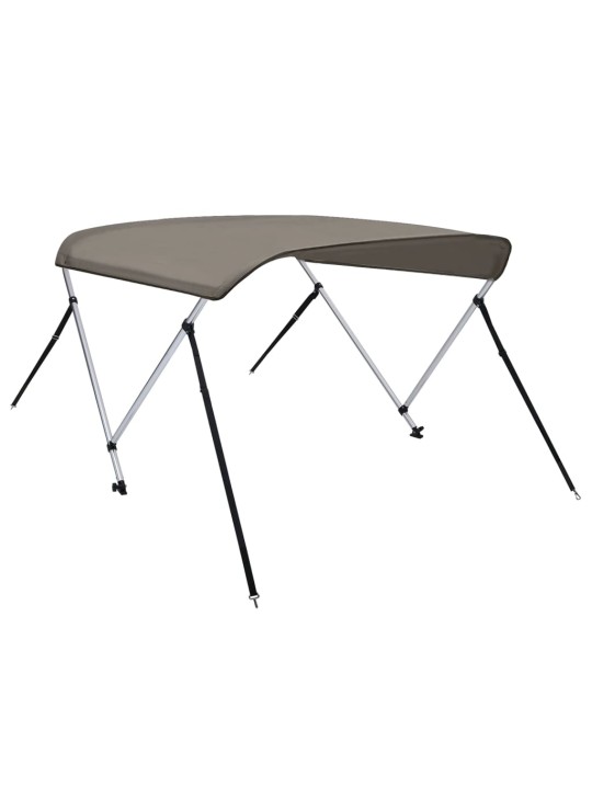 Bimini stříška se 2 oblouky šedá 180x150x110 cm
