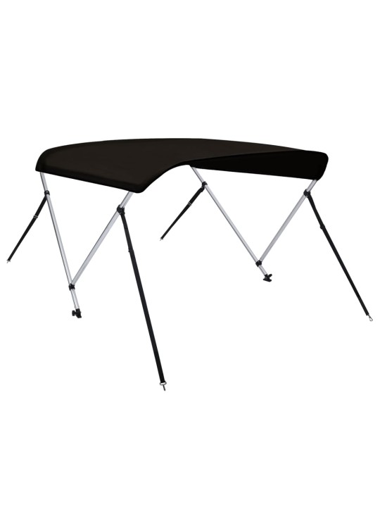 Bimini stříška se 2 oblouky černá 180x130x110 cm