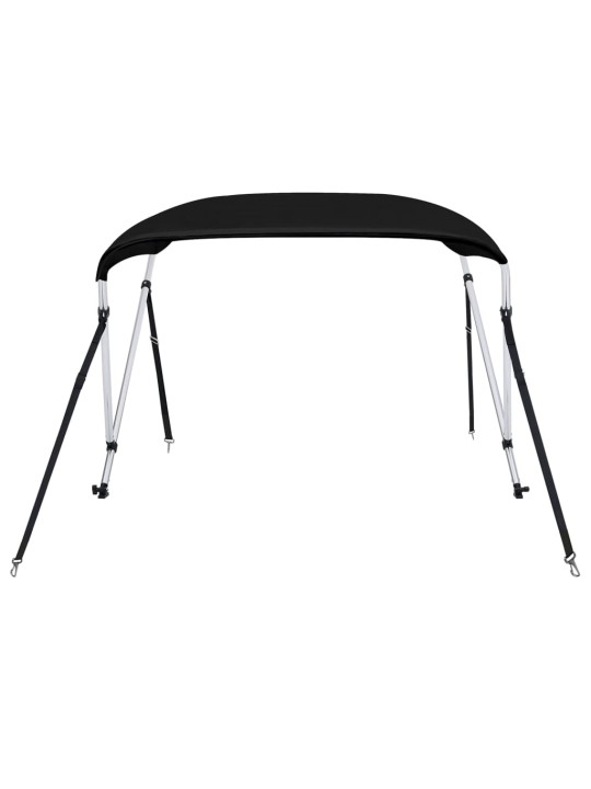 Bimini stříška se 2 oblouky černá 180x130x110 cm