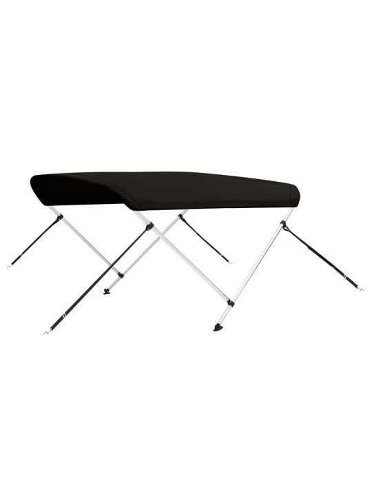 Bimini stříška se 2 oblouky černá 180x130x110 cm