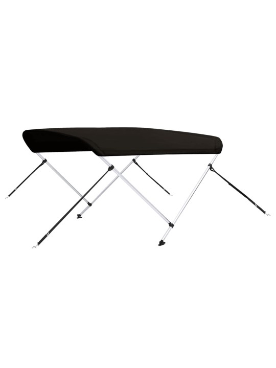 Bimini stříška se 2 oblouky černá 180x150x110 cm