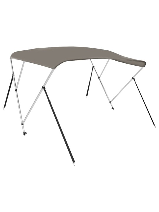 Bimini stříška se 3 oblouky šedá 183x160x137 cm