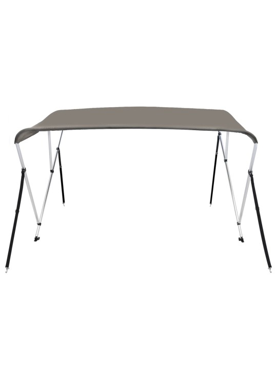Bimini stříška se 3 oblouky šedá 183x160x137 cm