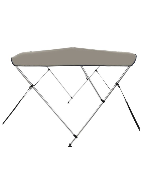 Bimini stříška se 3 oblouky šedá 183x160x137 cm
