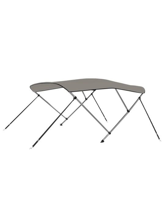 Bimini stříška se 3 oblouky šedá 183x160x137 cm