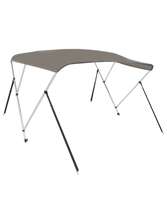 Bimini stříška se 3 oblouky šedá 183x196x137 cm