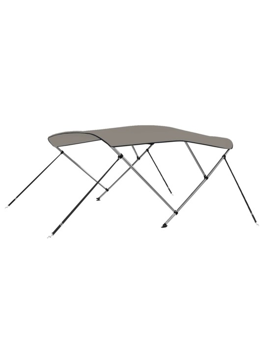 Bimini stříška se 3 oblouky šedá 183x196x137 cm