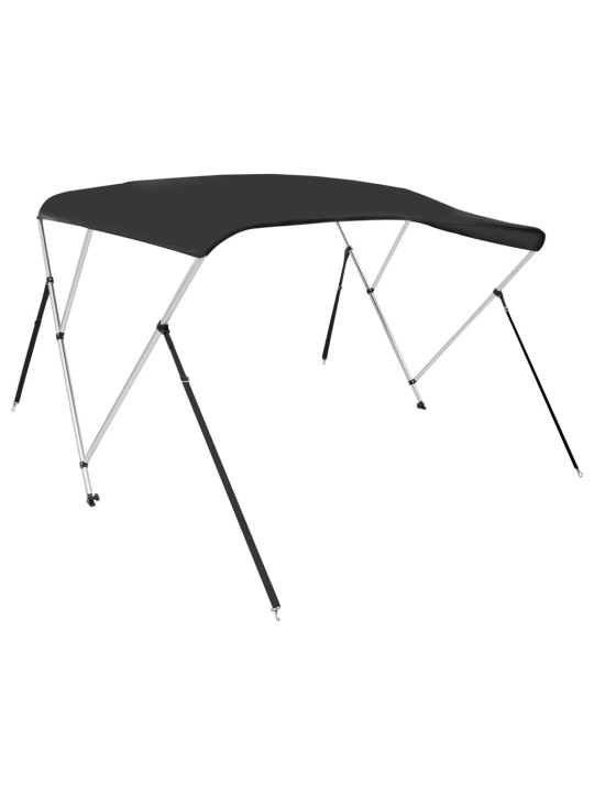 Bimini stříška se 3 oblouky černá 183x160x137 cm