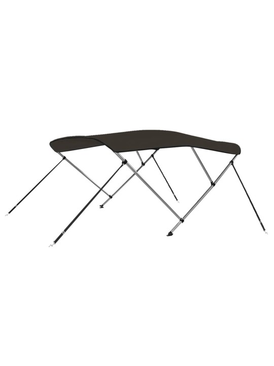 Bimini stříška se 3 oblouky černá 183x180x137 cm