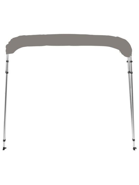 Bimini stříška se 4 oblouky šedá 243x180x137 cm
