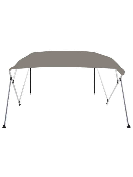 Bimini stříška se 4 oblouky šedá 243x196x137 cm
