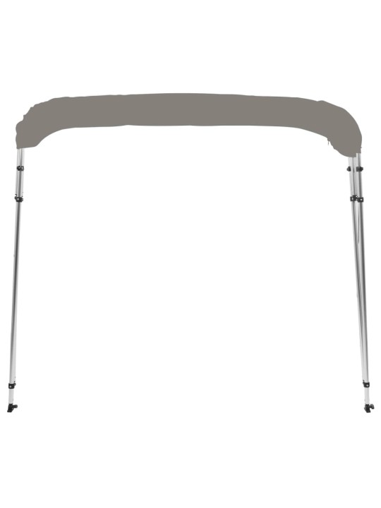Bimini stříška se 4 oblouky šedá 243x210x137 cm