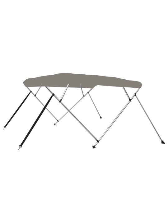 Bimini stříška se 4 oblouky šedá 243x244x137 cm
