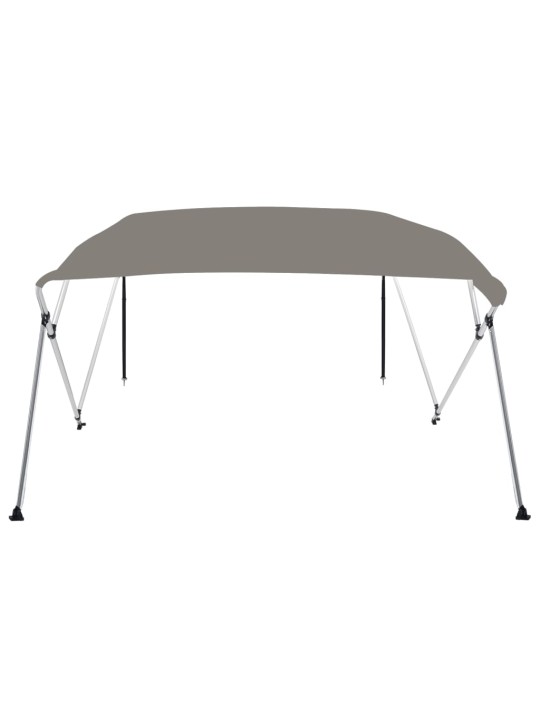 Bimini stříška se 4 oblouky šedá 243x244x137 cm