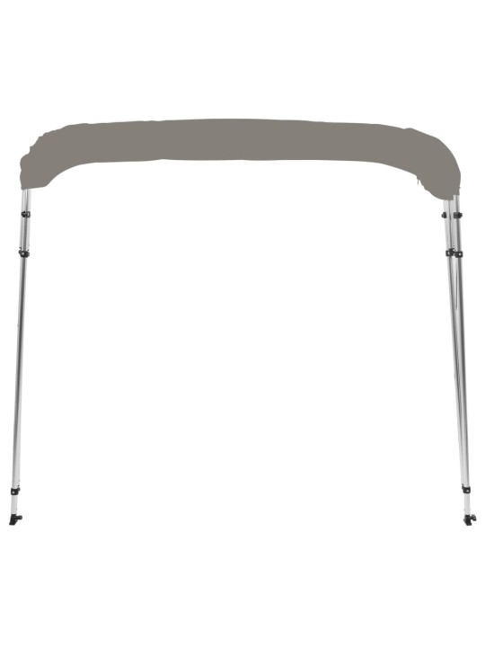 Bimini stříška se 4 oblouky šedá 243x244x137 cm