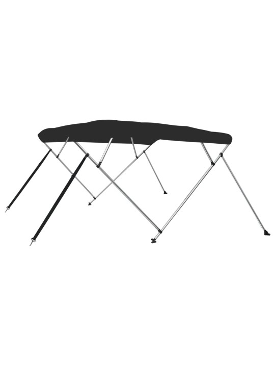 Bimini stříška se 4 oblouky černá 243x180x137 cm