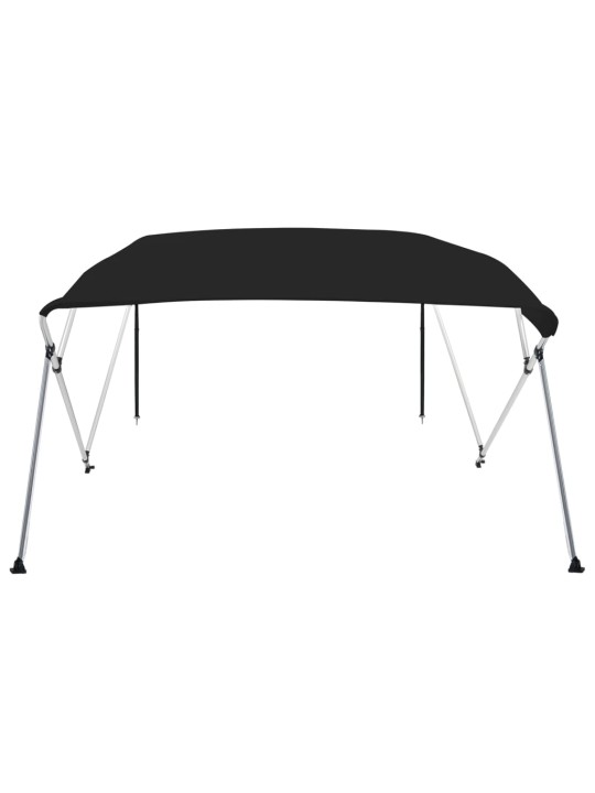 Bimini stříška se 4 oblouky černá 243x244x137 cm