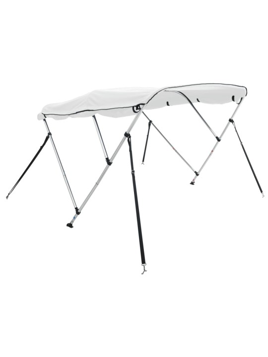 Bimini stříška se 3 oblouky a bočnicemi 183x(137–152)x137 cm
