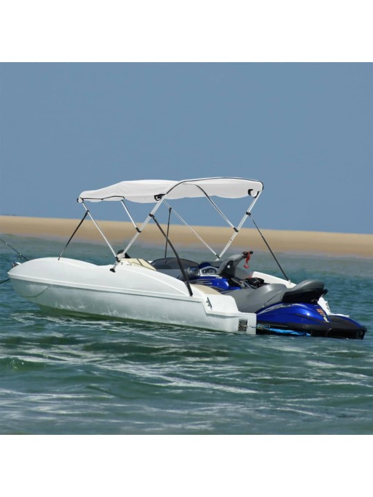 Bimini stříška se 3 oblouky a bočnicemi 183x(137–152)x137 cm
