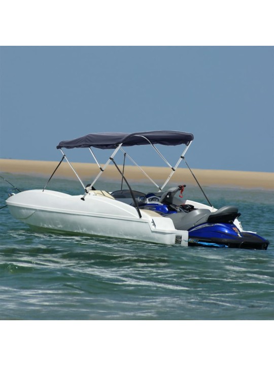 Bimini stříška se 3 oblouky a bočnicemi 183x(154–167)x137 cm