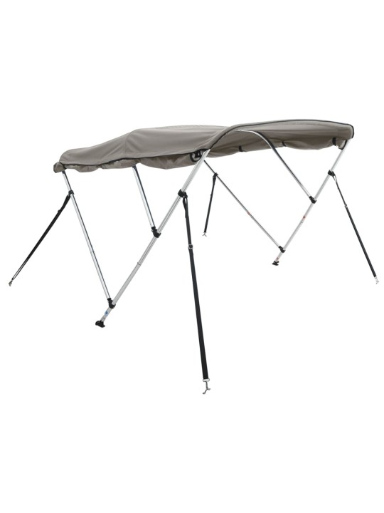 Bimini stříška se 3 oblouky a bočnicemi 183x(137–152)x137 cm