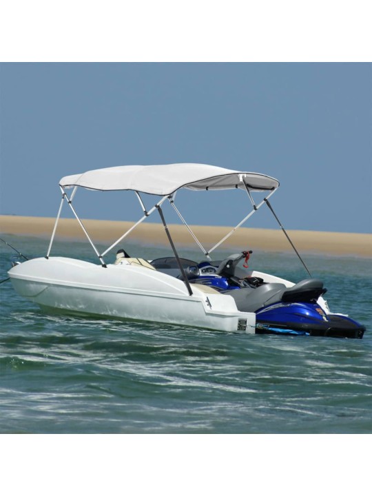 Bimini stříška se 4 oblouky a bočnicemi 243x(200–213)x137 cm