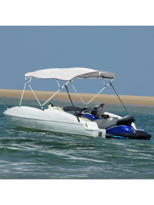 Bimini stříška se 4 oblouky a bočnicemi 243x(230–244)x137 cm