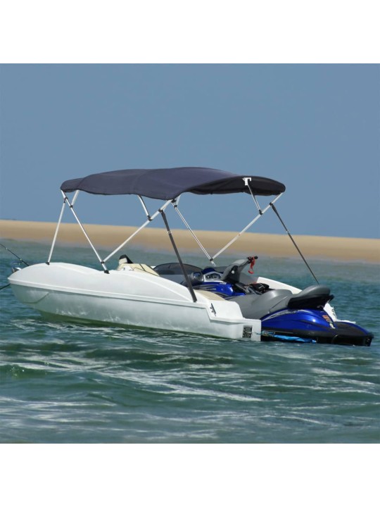 Bimini stříška se 4 oblouky a bočnicemi 243x(170–182)x137 cm