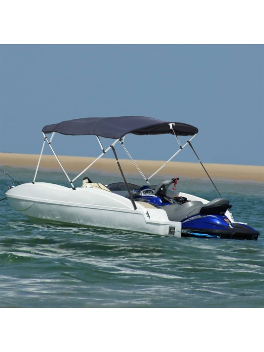 Bimini stříška se 4 oblouky a bočnicemi 243x(230–244)x137 cm