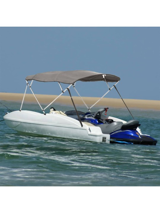 Bimini stříška se 4 oblouky a bočnicemi 243x(200–213)x137 cm