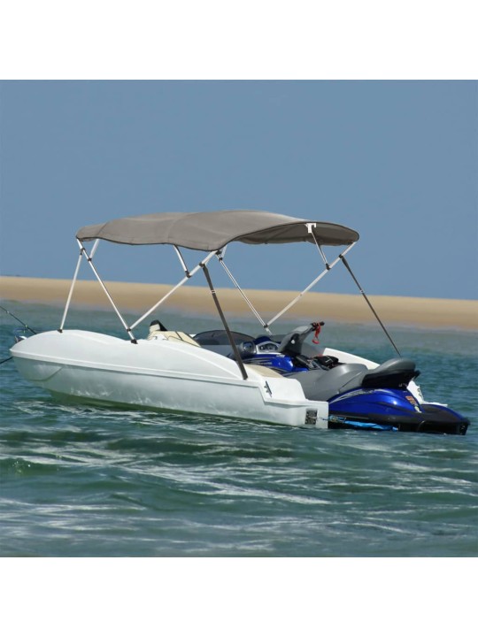 Bimini stříška se 4 oblouky a bočnicemi 243x(230–244)x137 cm