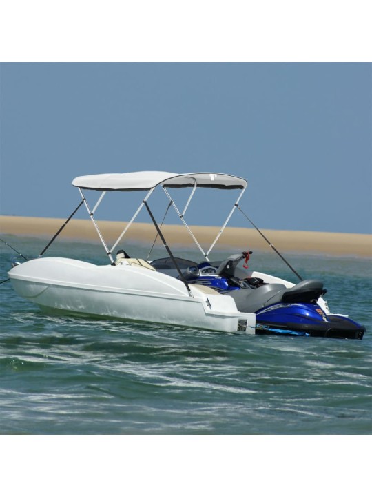Bimini stříška se 3 oblouky a bočnicemi 183x(154–167)x137 cm