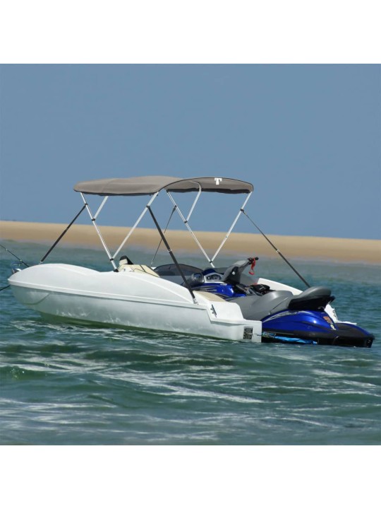 Bimini stříška se 3 oblouky a bočnicemi 183x(185–198)x137 cm
